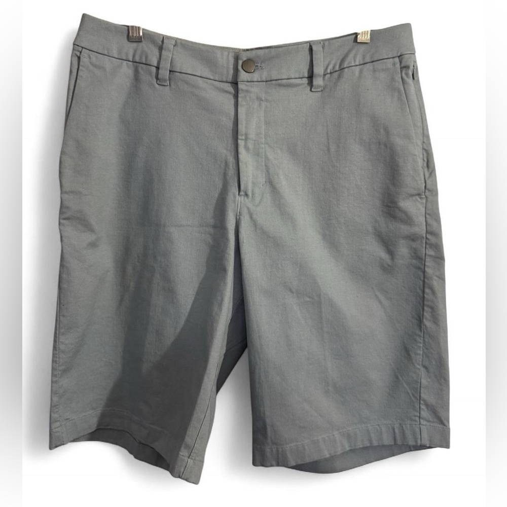 Lululemon Commission Short Qwick Oxford 11” Relaxed Fit Light Gray/Blue M7AKAS - Picture 2 of 15